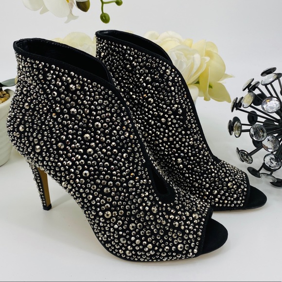 INC Bling Raeanne Open Toe Ankle Boots Booties - Picture 2 of 8